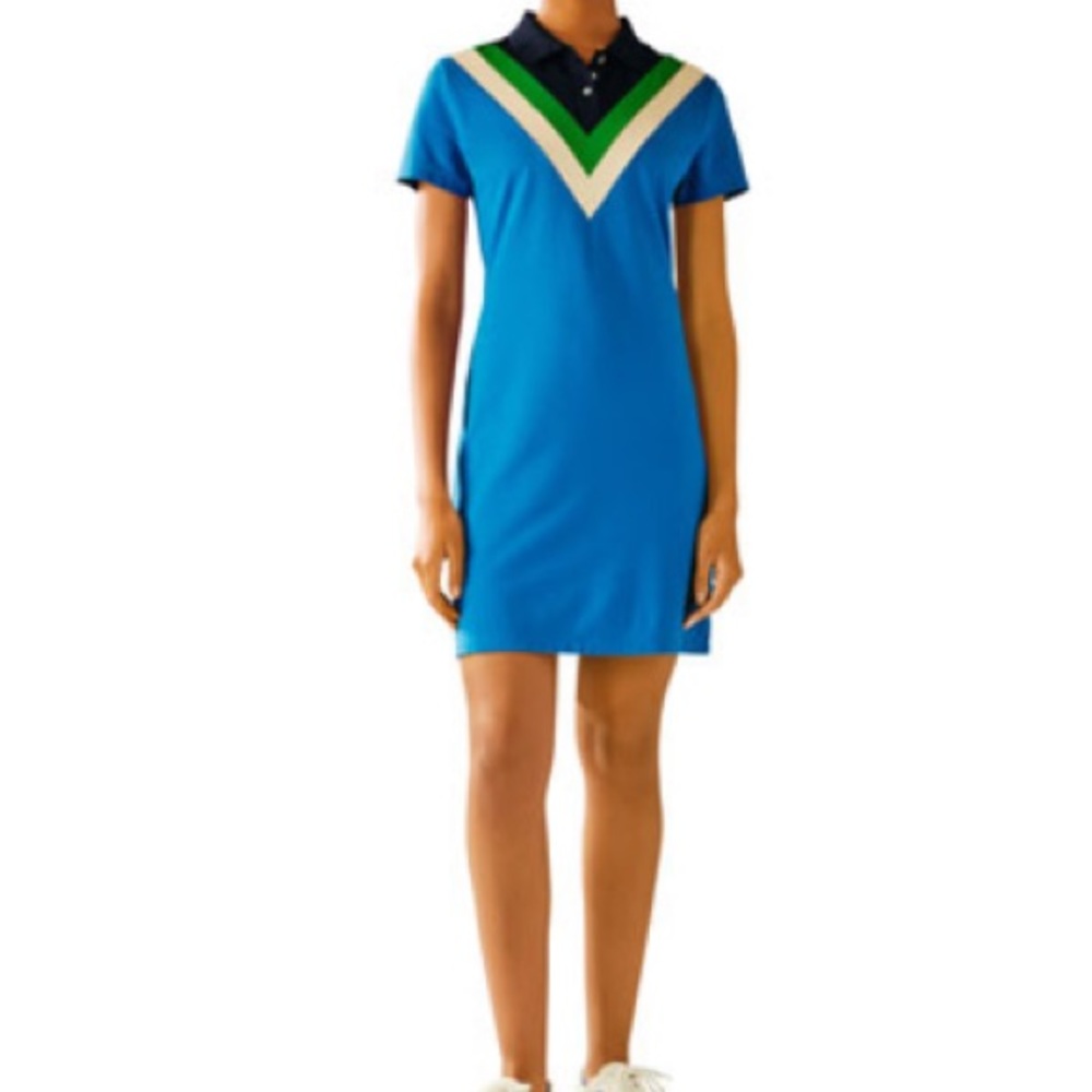TORY SPORT MULTICOLOR Chevron Polo Dress Size XS Sporty Preppy Country Club - Picture 11 of 11